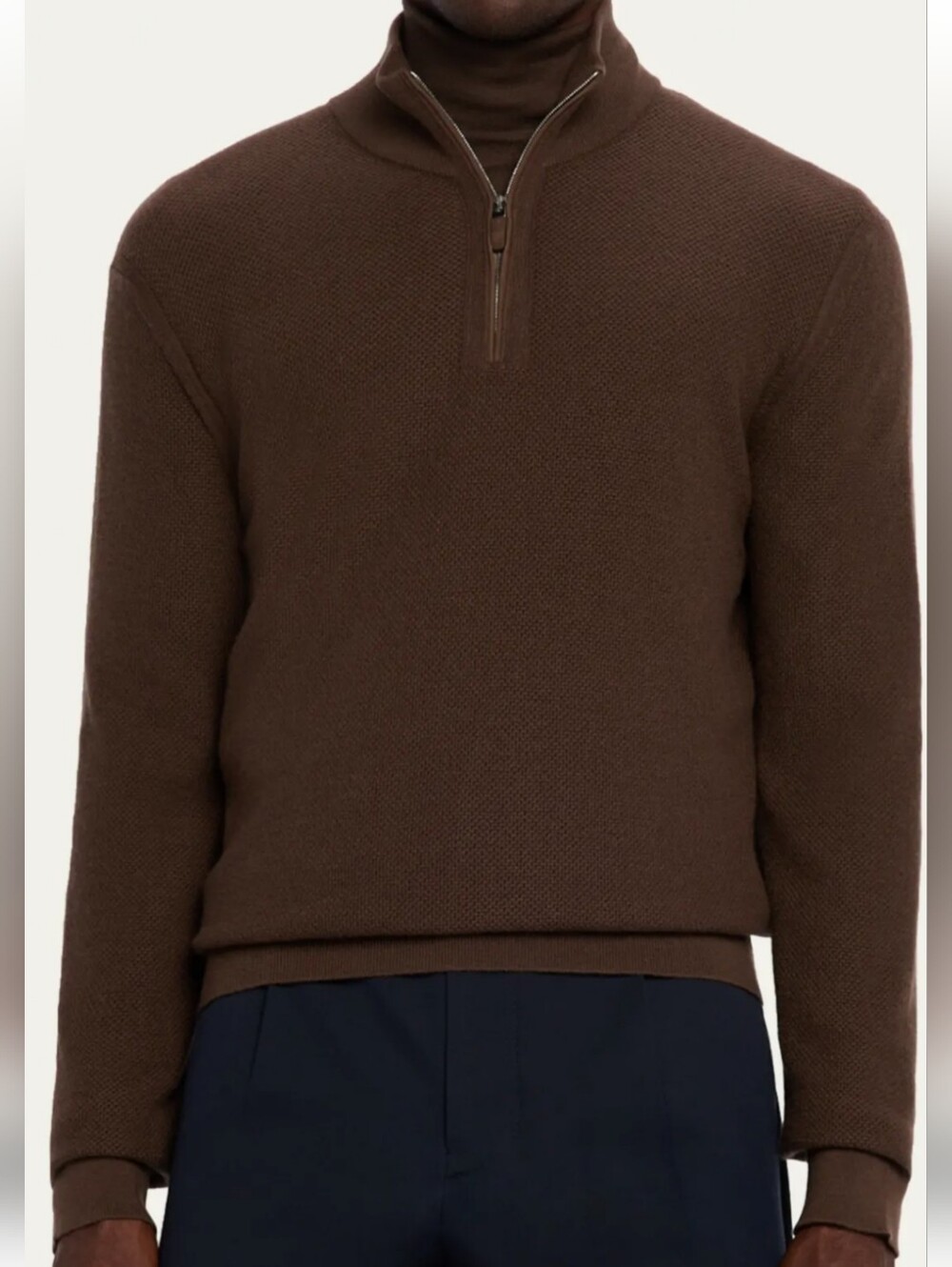 Zegna 3/4  Zip Wool Sweater